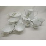 Comprehensive RC of Japan Deauville pattern tea, dinner and coffee service comprising six plates