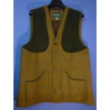 Rutland men's shooting waistcoat, colour basil, size XL