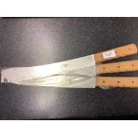 Three Taylor Eye Witness farmers knives, overall length 17" (3)