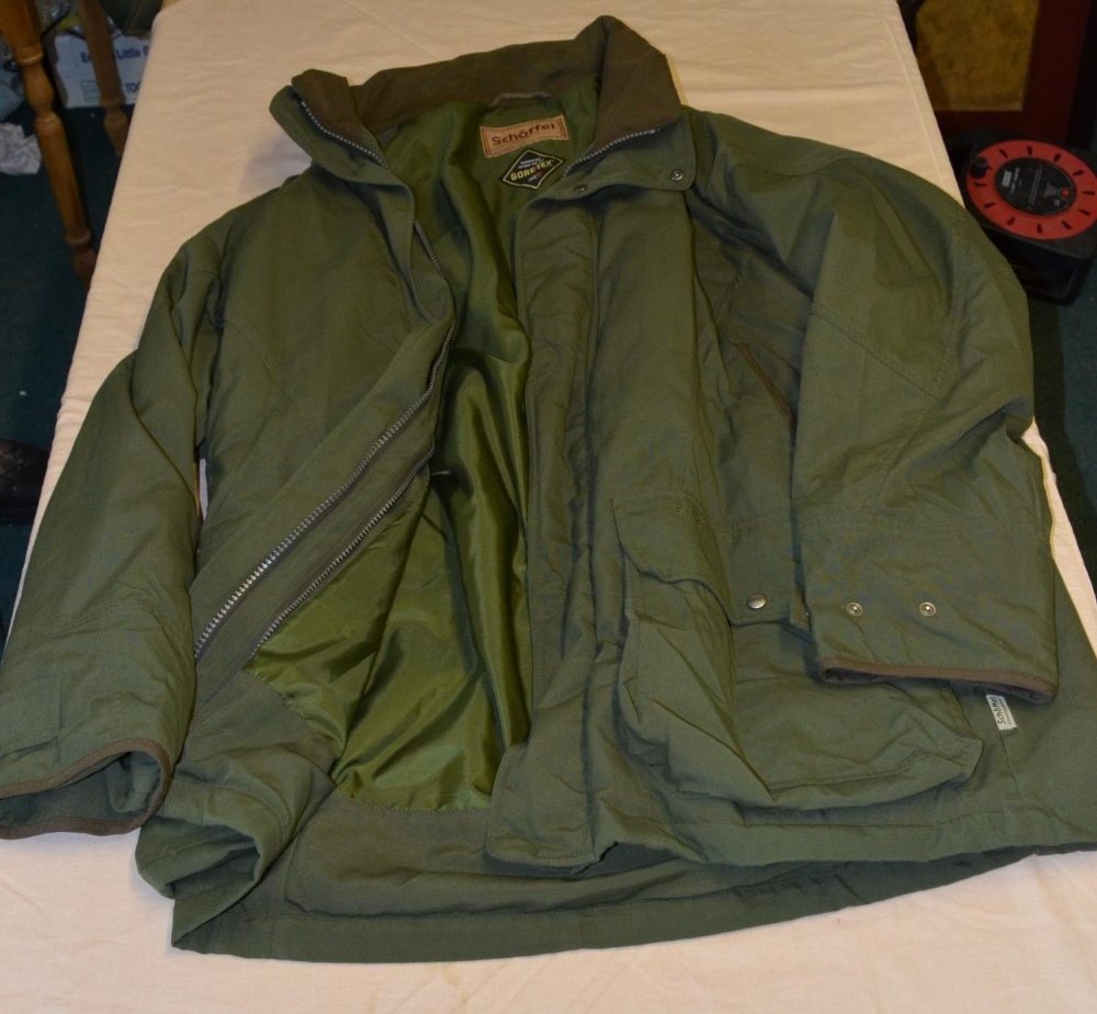 Schoffel gortex outdoor sporting coat, olive green 48 chest as new