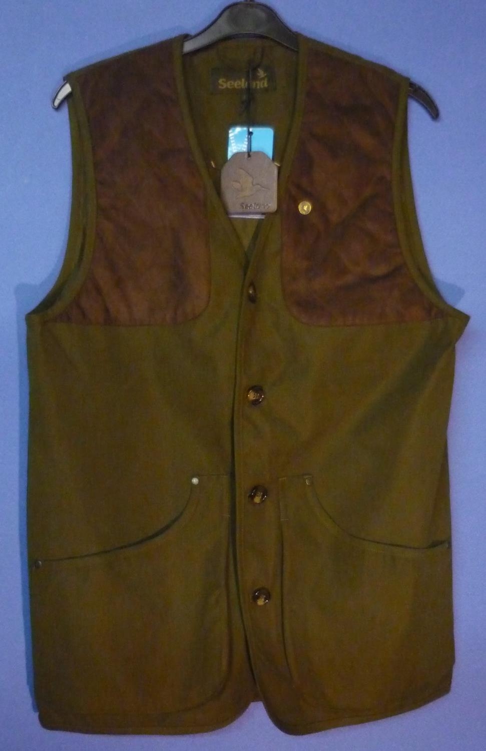 Seeland Woodcock waistcoat, colour olive, size UK 38