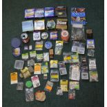 Large selection of fishing line, hooks, weights and swivel links