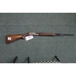 Remmington .22 RF pump action rifle with rear sights, 61cm, serial no. 101728, (section one
