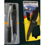Packaged Gerber Gator fillet knife with plastic sheath, 6" blade OL11", Kommers big eddie