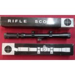 Two new boxed rifle scopes for .22 and air guns, 3-7x20, L29cm (2)