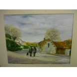 Andrew G. Storrie B.W.S. (Contemporary): 'Winters Walk', watercolour, signed, 58cm x 68cm