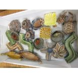 Collection of various Wade trinket dishes, incl. Viking longships, puppies in baskets, fish, two