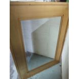 Modern gilt frame bevel edged wall mirror W95cm H125cm