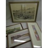 Andrew Dibben, "Cley next-the-sea, Norfolk", "Blakeney, Norfolk" pair of limited edition prints,