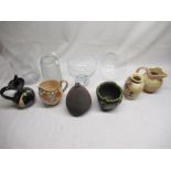 Philip Chan Pottery Vase, Crown Ducal Jug, Burslem Ware Vase Signed "E.Radford" other Vases and