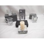 Waterford crystal cream and sugar, glass, candle holder, Waterford metropolitan votive candle holder