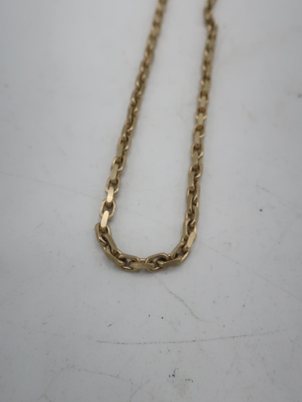 9ct gold chain link necklace with lobster claw clasp stamped 9K L60cm, 18.6g - Image 2 of 2