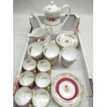 Royal Grafton "Malver" 15 piece tea service and spode "Regent" set of 6 coffee cans and saucers