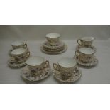 Partial Shelly 22kt gold tea set