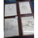Laurence Tate (British C20th) Military life "To Christopher From Daddy" group of four pencil/ink