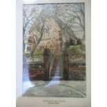 Frank Green (contemporary) "Church Road Woolton Village" and "St Mary's Church Woolton," both
