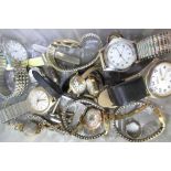 Small collection of various watches mainly fashion including a Timex ladies watch, gents Timex watch