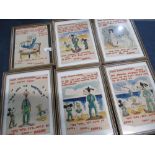 Laurence Tate (British C20th) Disney Scenes "To Christopher From His Dad" group of six coloured