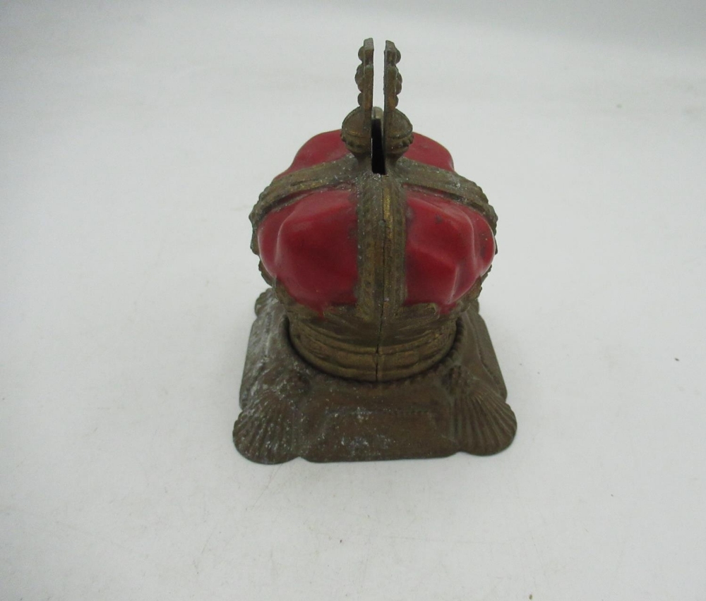 Metal crown money box commemorating the 1953 coronation - Image 4 of 5