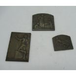 Three art deco wall plaques one marked A Kautsch