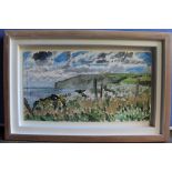 Lucy M. Hainsworth (B.1935); ?Flamborough,? oil on board, signed, (No.46), 26.5cm x 48.5cm