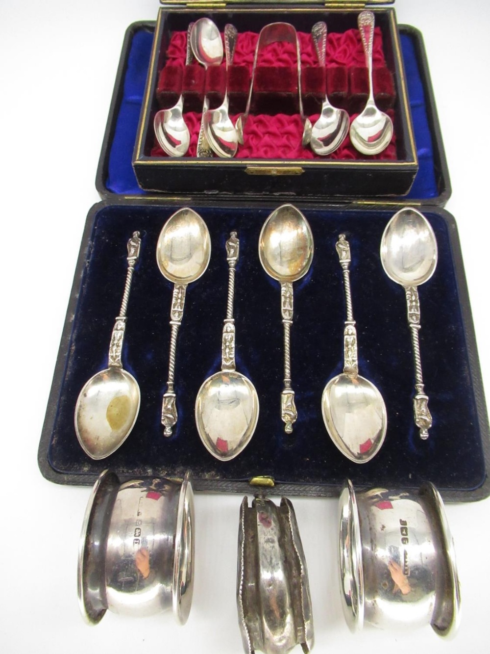 Set of six Victorian hallmarked Sterling silver apostle spoons by John Millward Banks, Birmingham, - Image 3 of 5