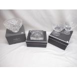 Waterford crystal ashtray, nocturne bowl and two glasses (4)