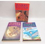 Harry Potter and the Chamber of Secrets, The Prisoner of Azkaban, The Goblet of Fire, paper backs