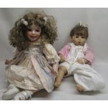 C20th Selia Dolls bisque head soft bodied doll with jointed bisque limbs no. 6597 (H60cm), Max