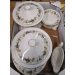 Royal Doulton 31 piece Larchmont T.C1019 dinner service and matching 27 piece tea service (2 boxes)