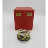 Royal Crown Derby frog paperweight