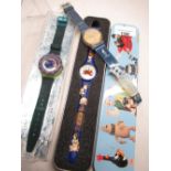 1996 swatch Olympic Sebastian Co "Lord" ltd ed quartz wristwatch, swatch Scuba 200 quartz wristwatch
