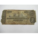 Confederate States of America 1864 $20.00 bill