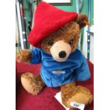 Teenage Cancer Trust Fundraiser - modern Steiff paddington bear with red hat and blue jacket