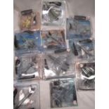 Various toy collectable aircraft including F-15A Eagle, Tornado, Euro fighter, Super hornet etc. (1)