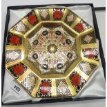 Royal Crown Derby 1128 Old Imari pattern - octagonal plate MMI in original box D22cm