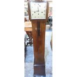 1920's /30's walnut cased grandmothers clock with square face