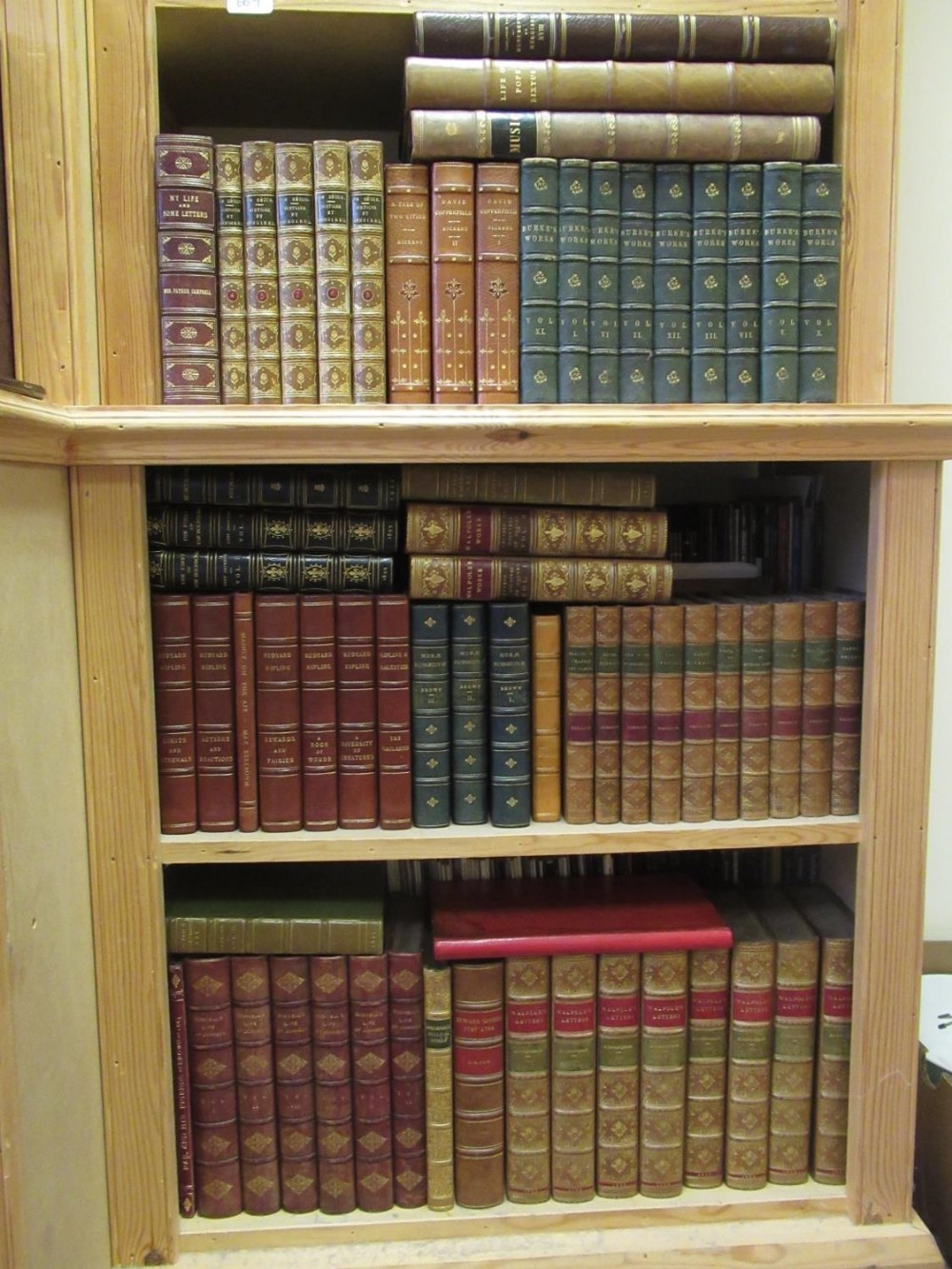 Bindings, Victorian and later: Histoire Memoires of De Segur, 5 vols, Birks Works (9), Walpole's