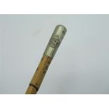 WW1 RFC ( Royal Flying Corps )swagger stick with bamboo shaft and silver plated and brass