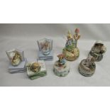 Seven Border Fine Arts Beatrix Potter musical figurines (7)