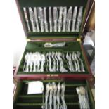 QEII Argentum part sterling silver canteen of cutlery Sheffield 1996, 47.8 troy oz (not including