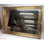 Gilt framed mirror W105cm H75cm