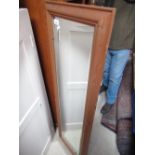 Pine rectangular bevelled edge wall mirror