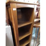 Oak five tier open bookcase