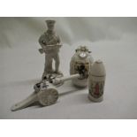 WW1 Archadian China "Tommy in bayonet attack" with registered design no 658675 H12.5cm, Grafton