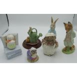 Beatrix Potter figures by Royal Albert, Beswick and others inc. a Border Fine Arts Mrs Tiggy