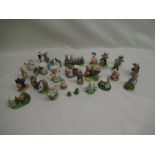 Twenty eight miniature Border Fine Arts and other Beatrix Potter figurines (28)