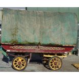 Bow Topped Horse Drawn Carriage,Pivot front axle on Leaf Spring and Metal Spoked Wheels,with