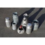 Selection of Various Aluminium Camping Pans,Measure Billy Cans,Churns,Etc