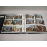 Folder containing approximately four hundred and fifty postcards of castles such as Sheriff